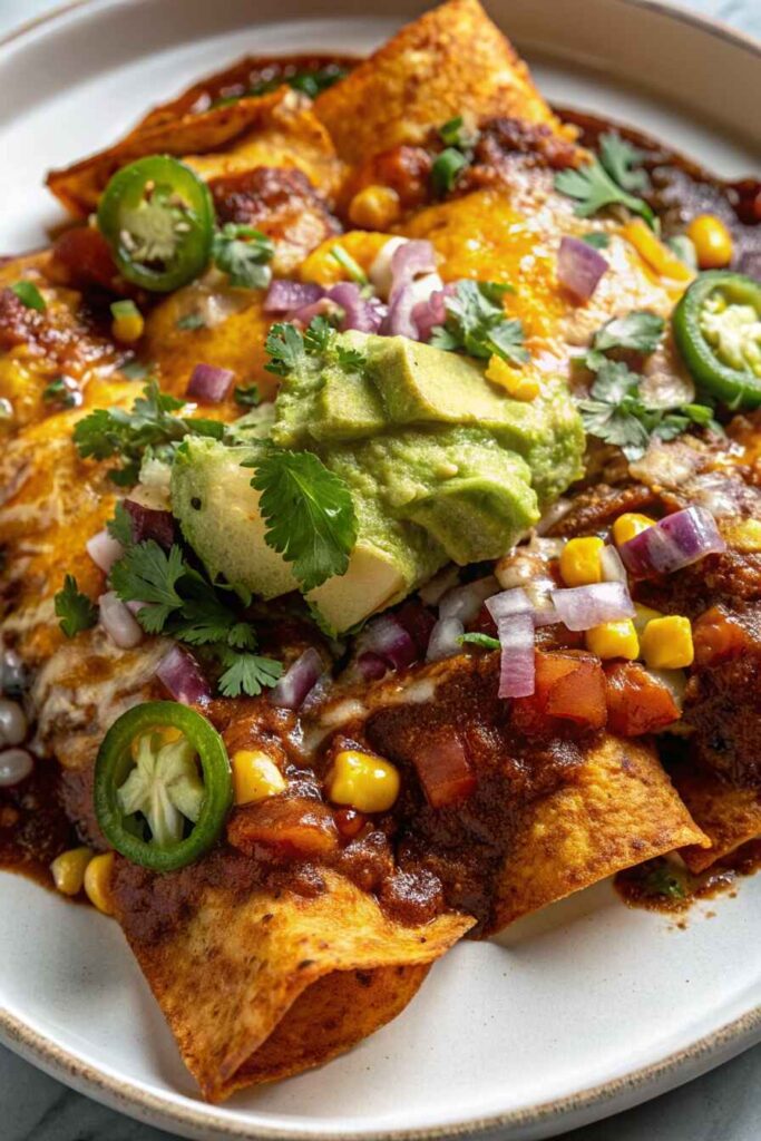 Sweet Potato, Corn, and Black Bean Enchiladas