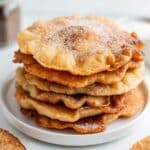 Traditional Mexican buñuelos with cinnamon sugar