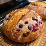 Blueberry Lemon Cream Cheese Sourdough Bread