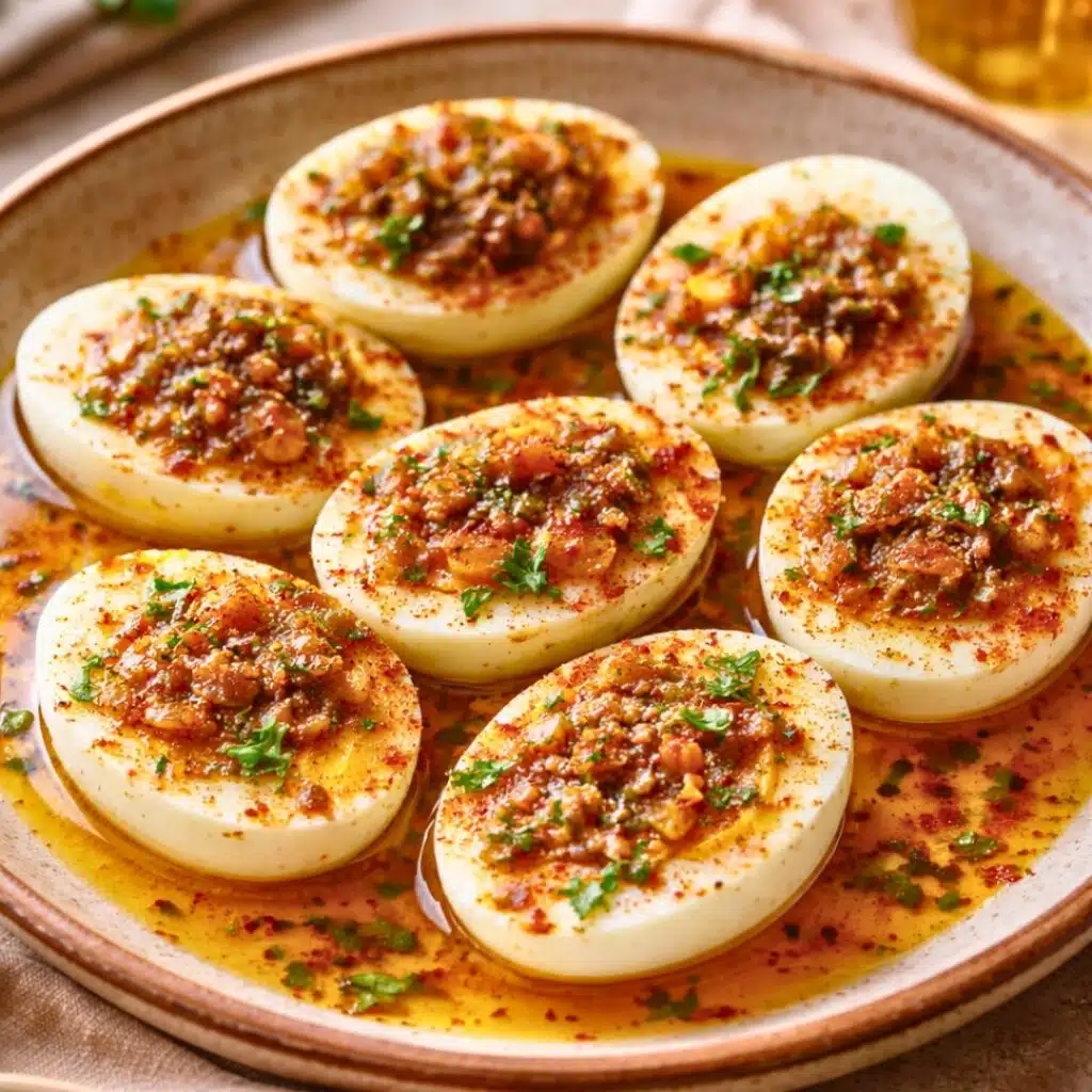 Cajun Boiled Eggs