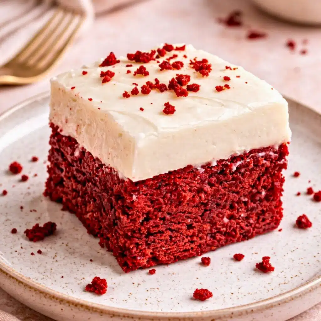 Red Velvet Cake Mix Brownies & Cream Cheese Frosting – Easy & Fudgy