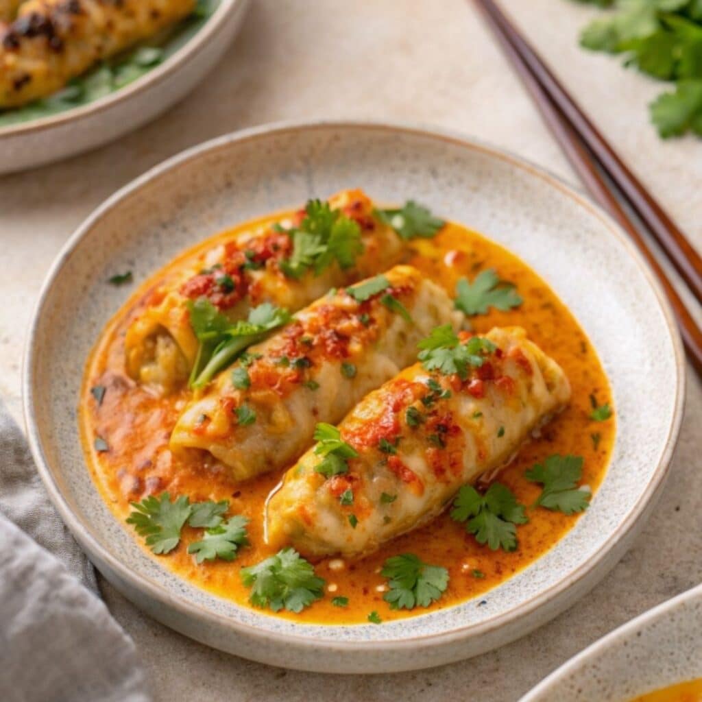 One Pan Dumpling Bake