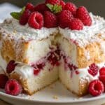 Raspberry Angel Food Cake