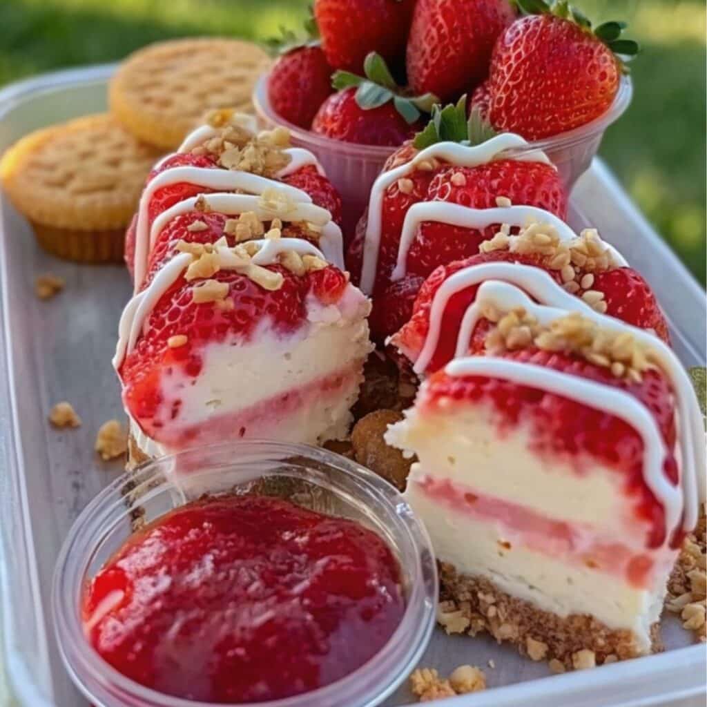 strawberry crunch cheesecake chunks