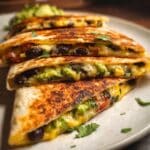 Vegetarian Avocado & Black Bean Quesadilla