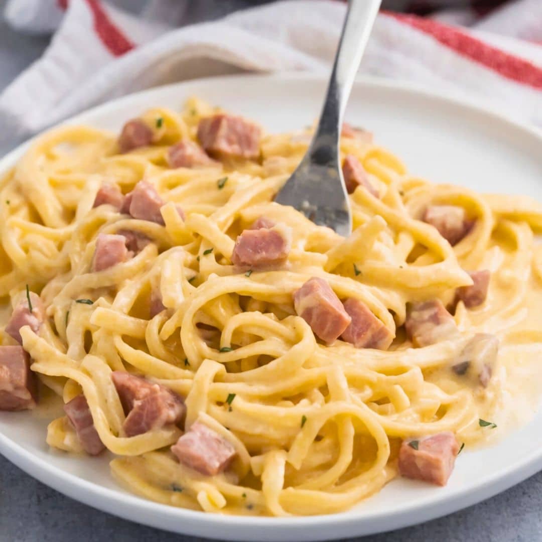 Creamy Ham and Cheese Pasta