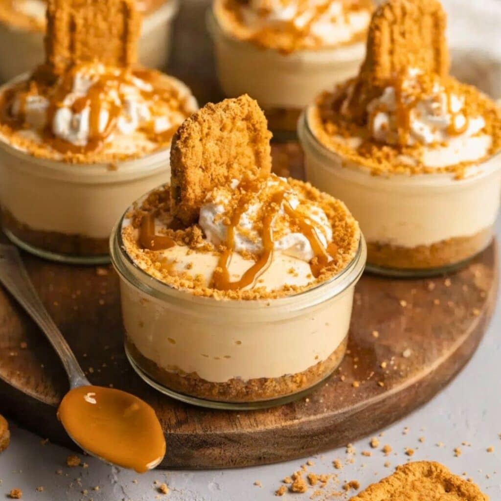 Easy No-Bake Biscoff Cheesecake Cups