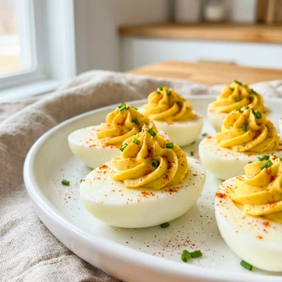 modern classic deviled eggs