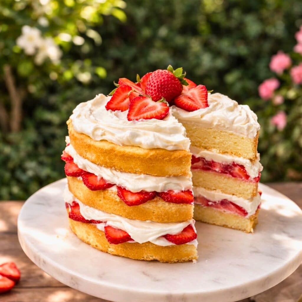 Easy Strawberry Shortcake (with Pound Cake) is the perfect spring and summer dessert