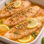 Garlic Butter Oven Baked Tilapia
