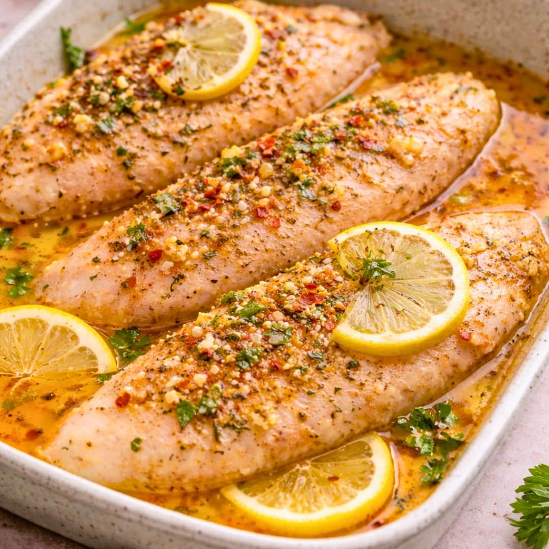 Garlic Butter Oven Baked Tilapia