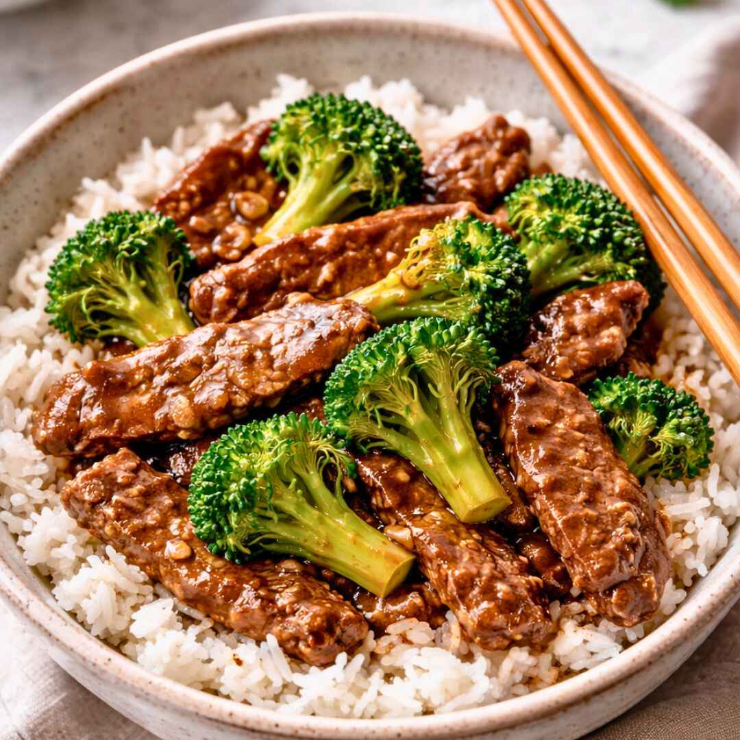 Beef and Broccoli – Easy Homemade Chinese Takeout Recipe 7 bowl of beef and broccoli