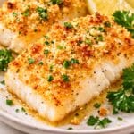 Parmesan crusted cod with crispy panko topping