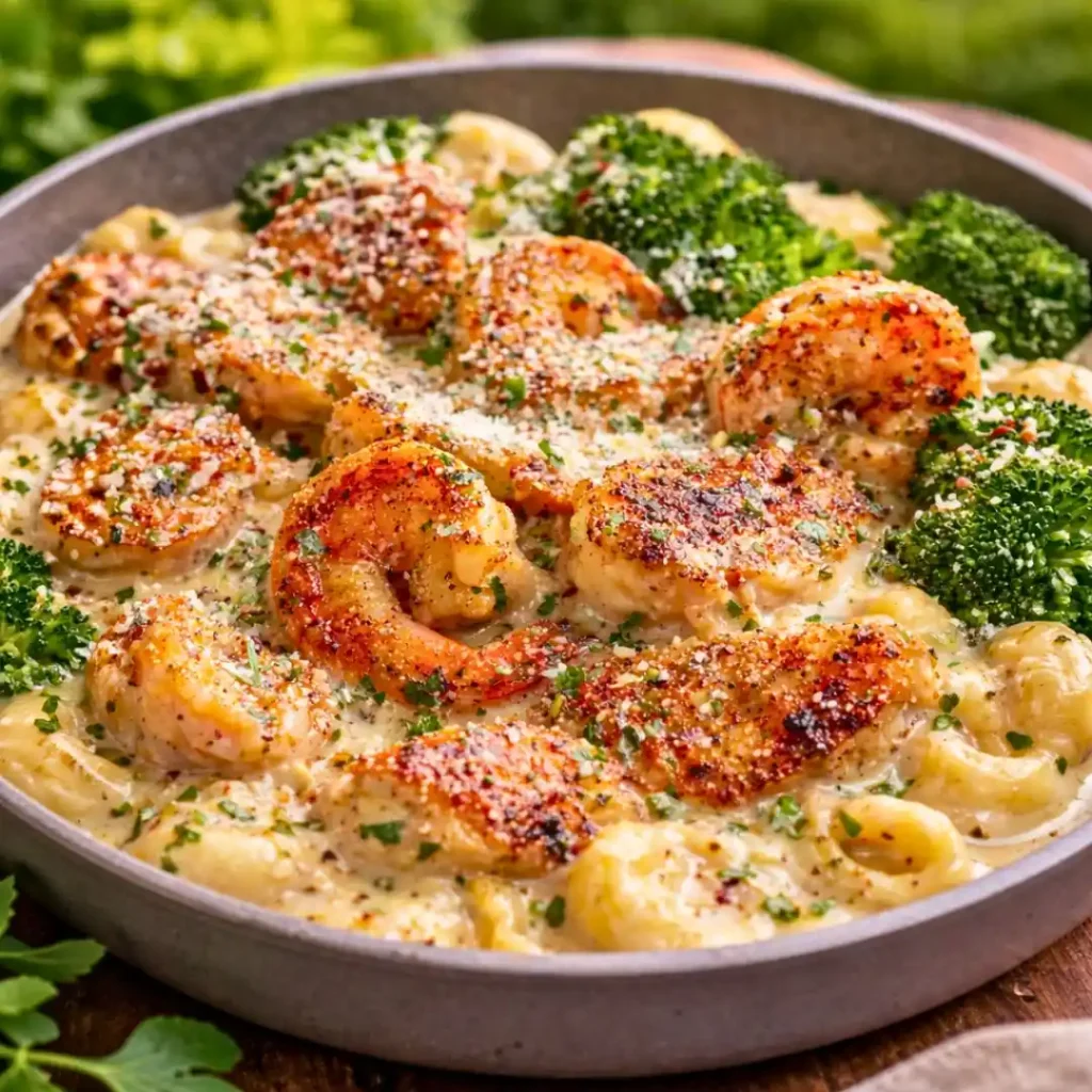 Creamy Garlic Shrimp and Chicken (Easy One-Pan Dinner)