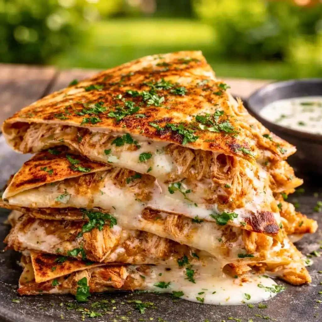 Cheesy Hot Honey Chicken Quesadillas Easy Spicy Dinner
