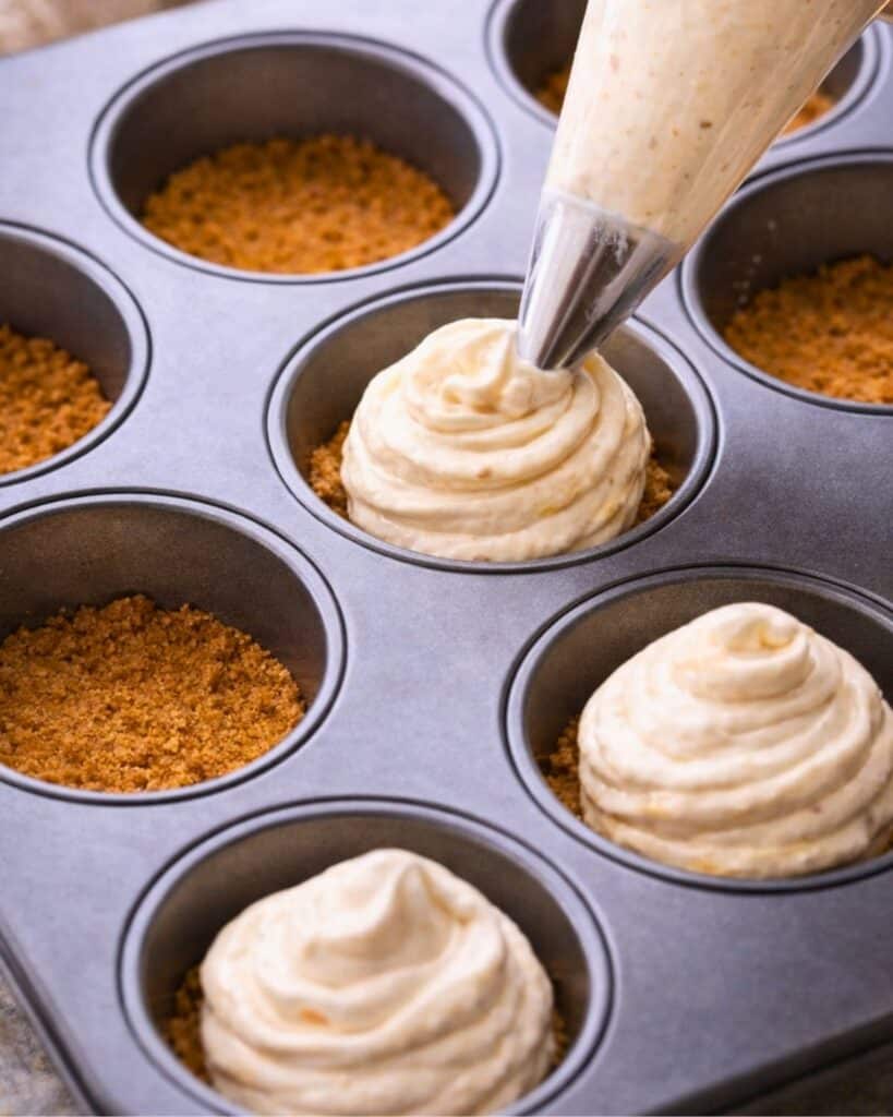 fils the cheesecake cups