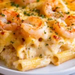 Easy Shrimp Scampi Pasta Bake (Creamy Garlic Dinner Recipe)