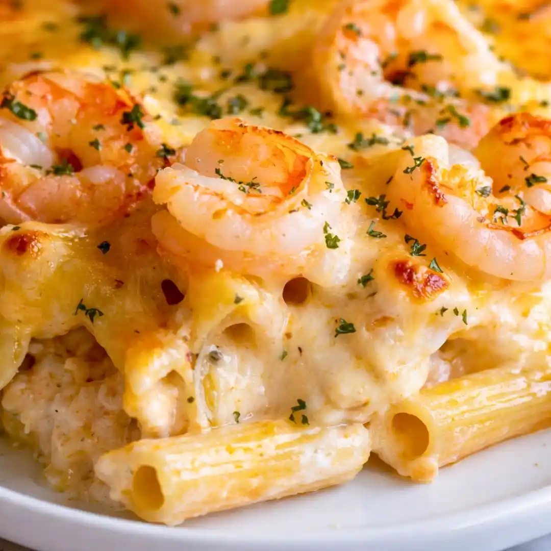 Shrimp Scampi Pasta Bake Recipe 2 Easy Shrimp Scampi Pasta Bake (Creamy Garlic Dinner Recipe)