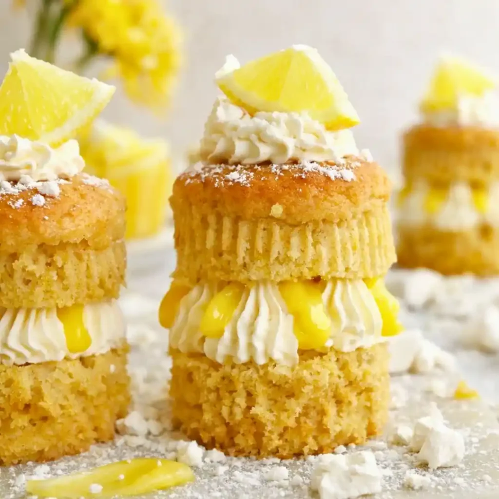 Mini Vegan Lemon Cakes - Easy & Fluffy Dessert