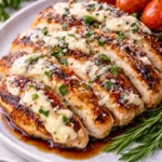 Balsamic Baked Chicken breast with Mozzarella (Easy 40-Min Recipe)
