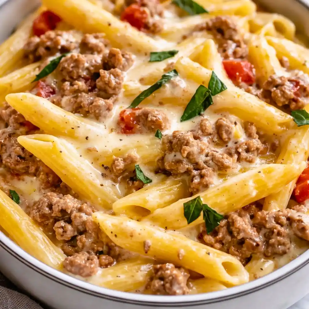 Creamy Rotel Pasta with Ground Beef 5 Creamy Rotel Pasta with Ground Beef
