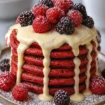 Decadent Red Velvet Pancakes