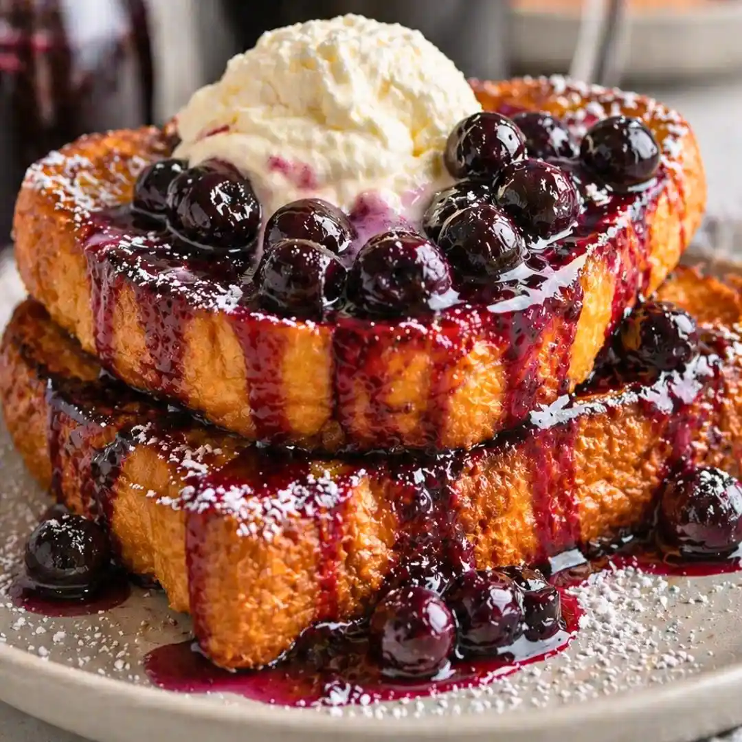 Blueberry Cream Cheese Stuffed French Toast
