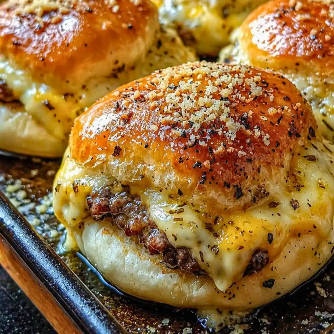 Garlic Parmesan Cheeseburger Bombs Recipe