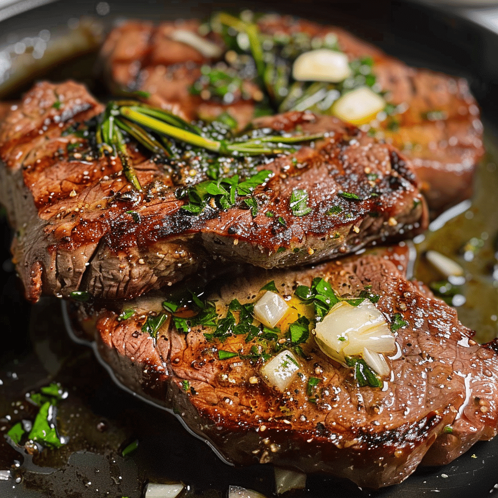 Pan-Seared Steak with Garlic Butter