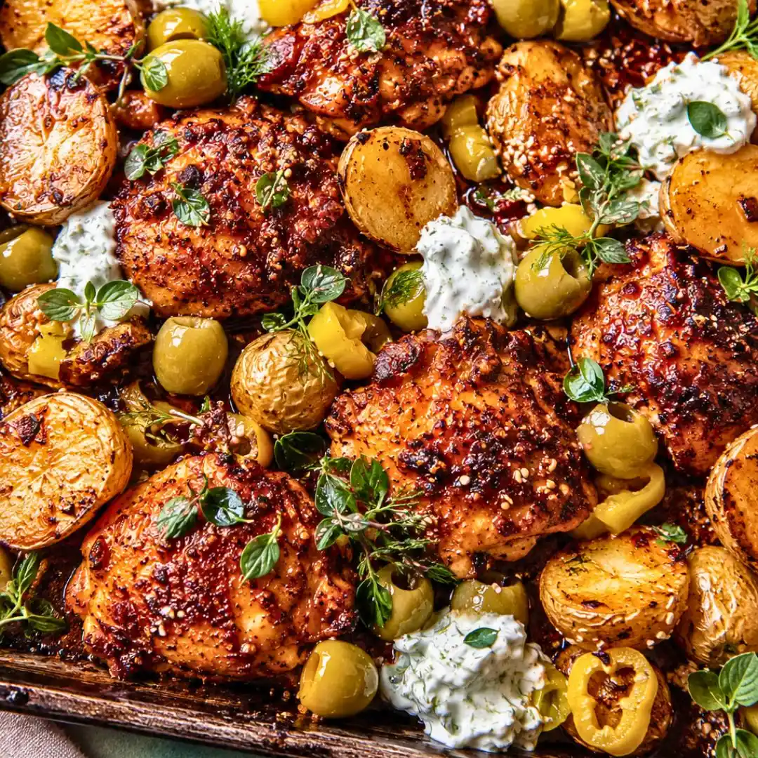 Sheet Pan Lemon Balsamic Chicken and Potatoes