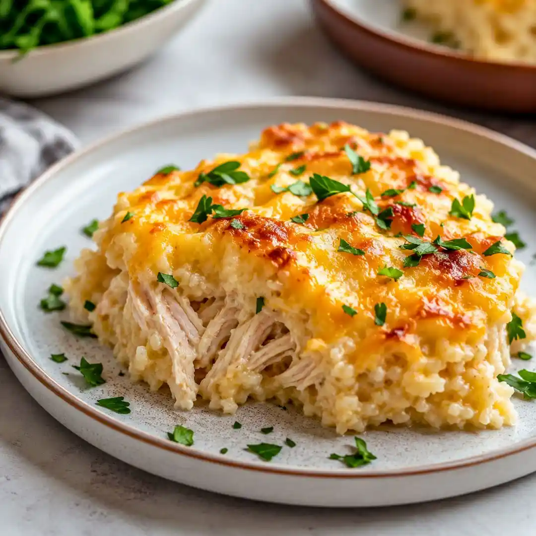 Healthy Chicken Cauliflower Rice Casserole