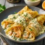 Delightful Seafood Crepes with Creamy Bechamel Sauce