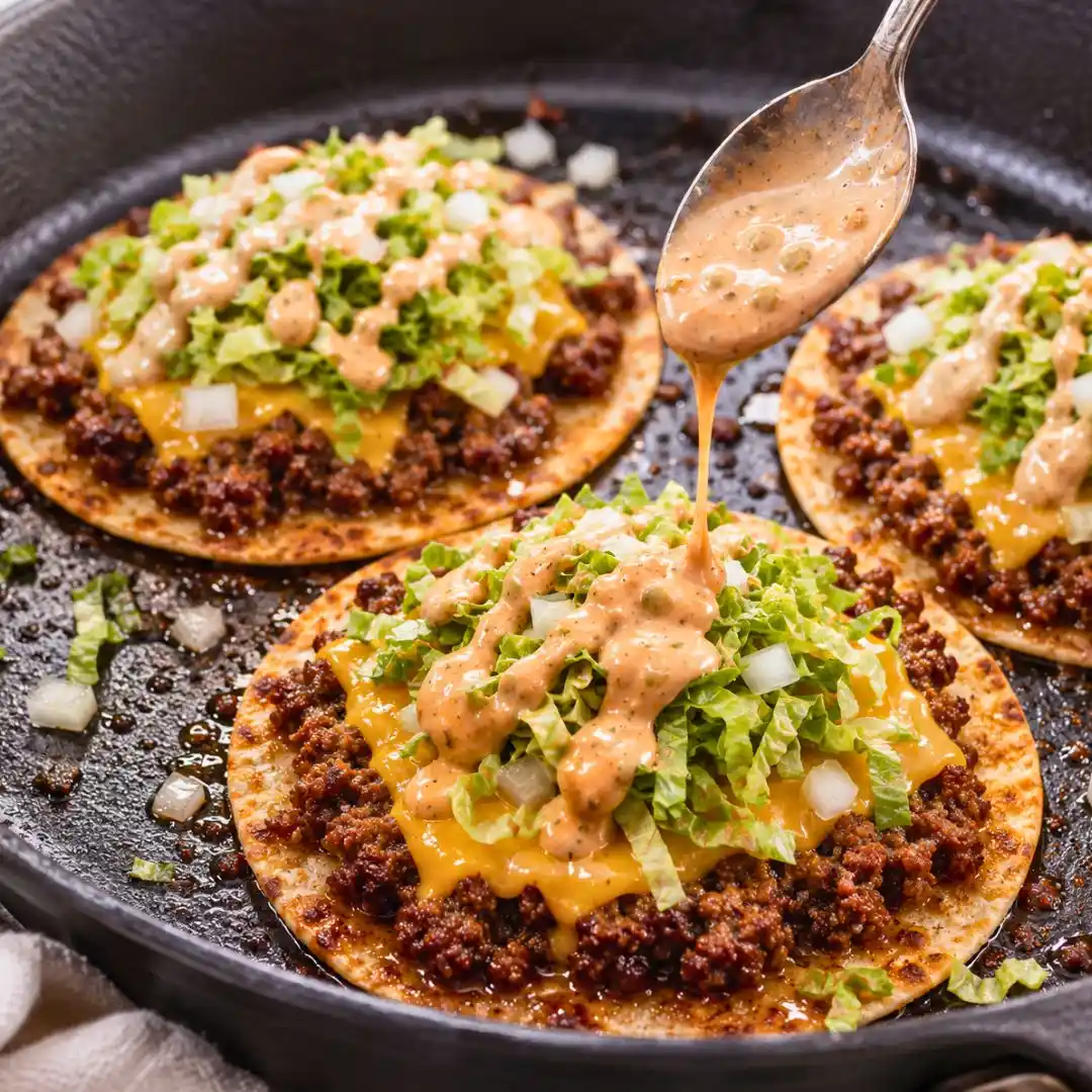 Big Mac Tacos (Crispy Smash Burger Tacos)