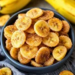 Crispy Cinnamon Sugar Air Fryer Banana Chips