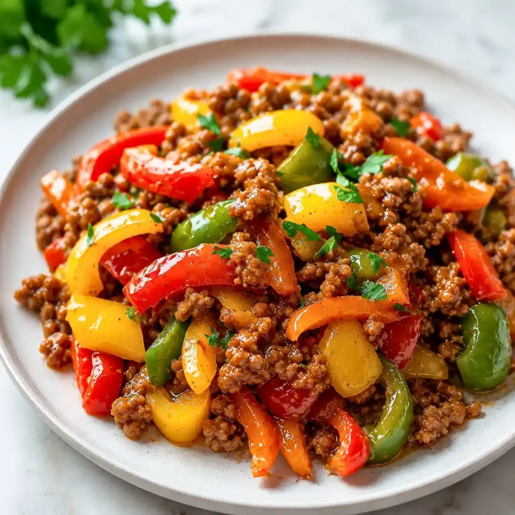 Quick and Easy Ground Turkey and Peppers Skillet