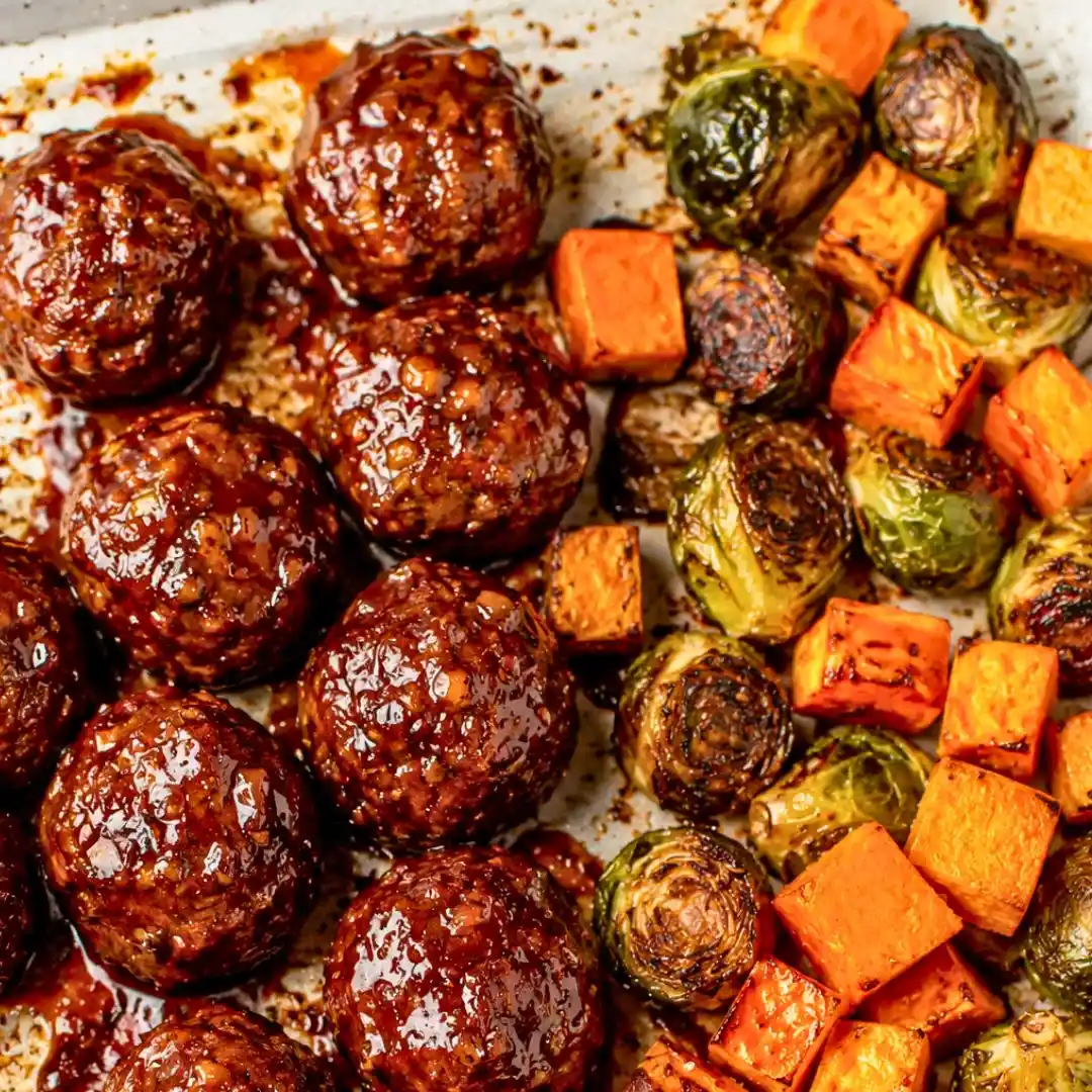 Korean BBQ Meatballs and Vegetables