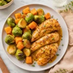 Easy Sheet Pan Honey Dijon Chicken with Veggies