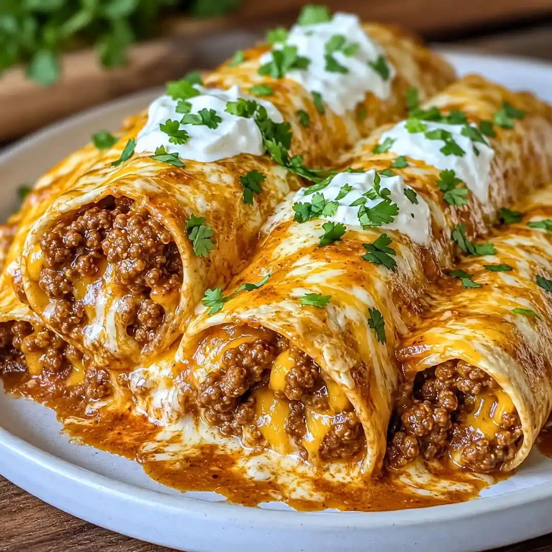Easy Smothered Ground Beef Burritos with Creamy Chipotle Sauce – Family Dinner 5 Easy Smothered Ground Beef Burritos with Creamy Chipotle Sauce – Family Dinner