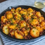 Easy One-Skillet Ground Beef Potato Bake – A Classic Comfort Dinner