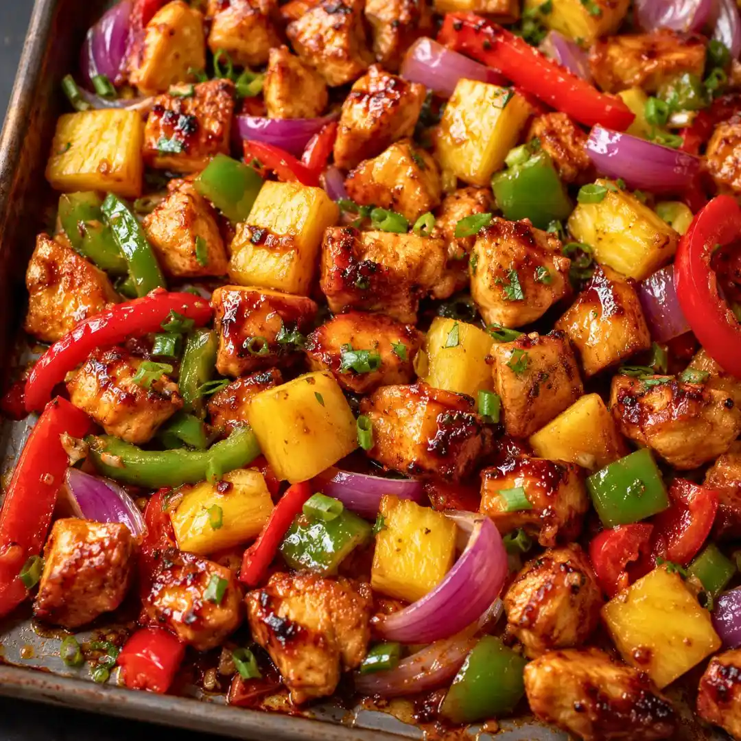 Hawaiian Chicken Sheet Pan 5 Hawaiian Chicken Sheet Pan