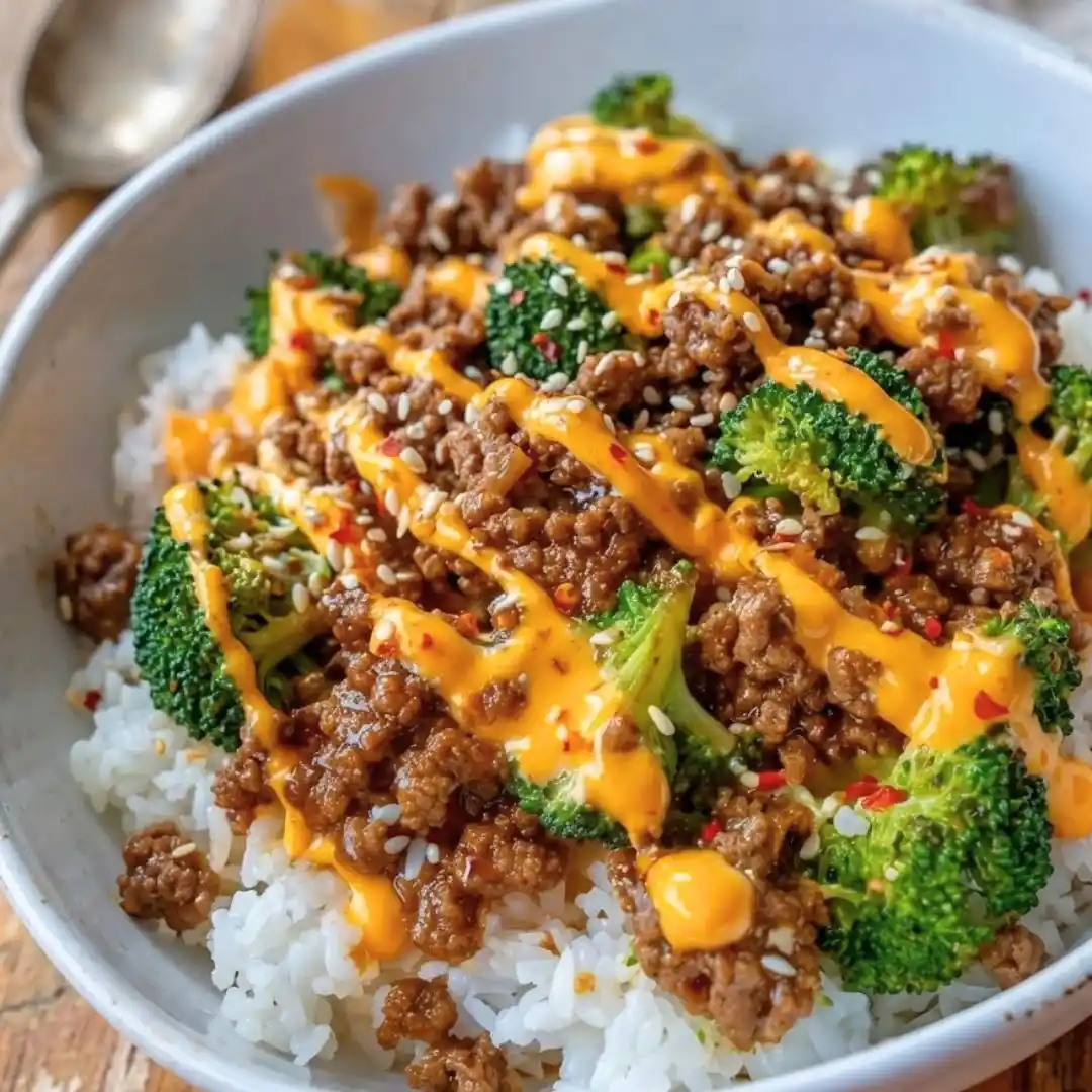 Quick Korean Beef Bowls with Spicy Mayo 4 Quick Korean Beef Bowls with Spicy Mayo