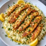 Creamy Chicken Scampi With Garlic Parmesan Rice