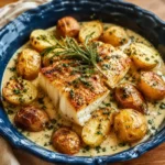 Cod and Potatoes in Rosemary Cream Sauce