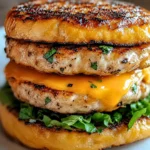 Easy Cheddar Ranch Chicken Burgers