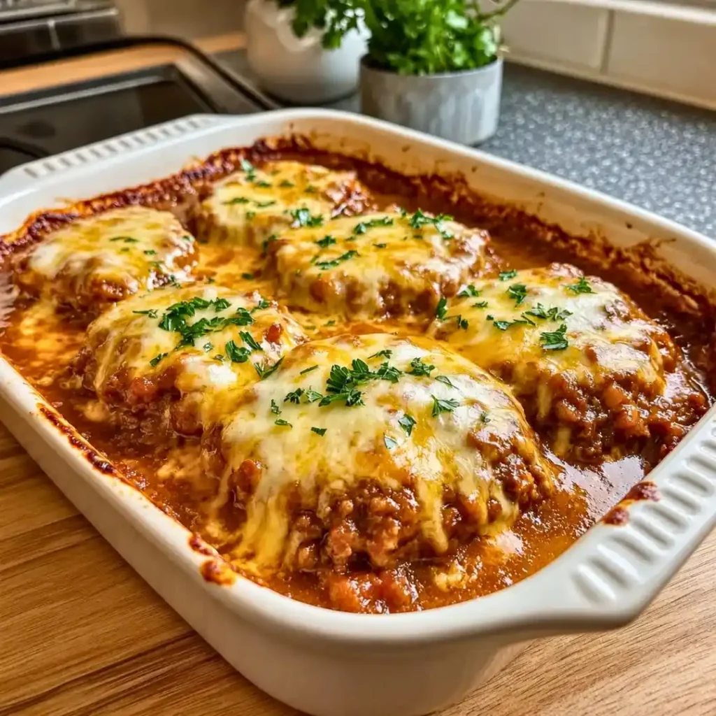 Cheesy Smothered Beef Patties Casserole for Cozy Nights