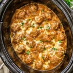 Crock Pot French Onion Meatballs