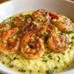 Easy Creamy Garlic Butter Shrimp with Mashed Potatoes