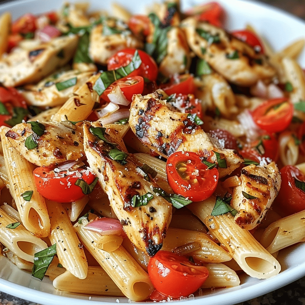 Easy Bruschetta Chicken Pasta