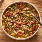 Pesto Rice & Bean Soup