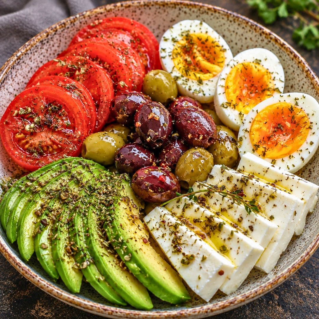 High-Protein Mediterranean Lunch Plate